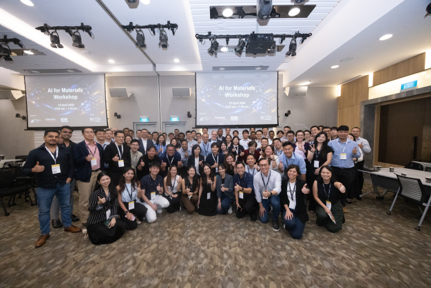 Group photo of attendees at AI for Materials Workshop